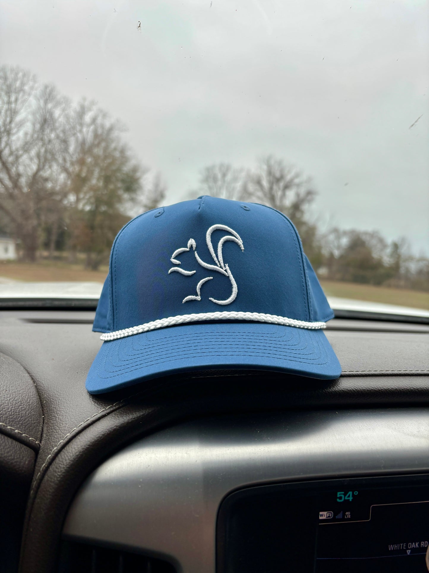 BSG Rope Hat - Light blue/White