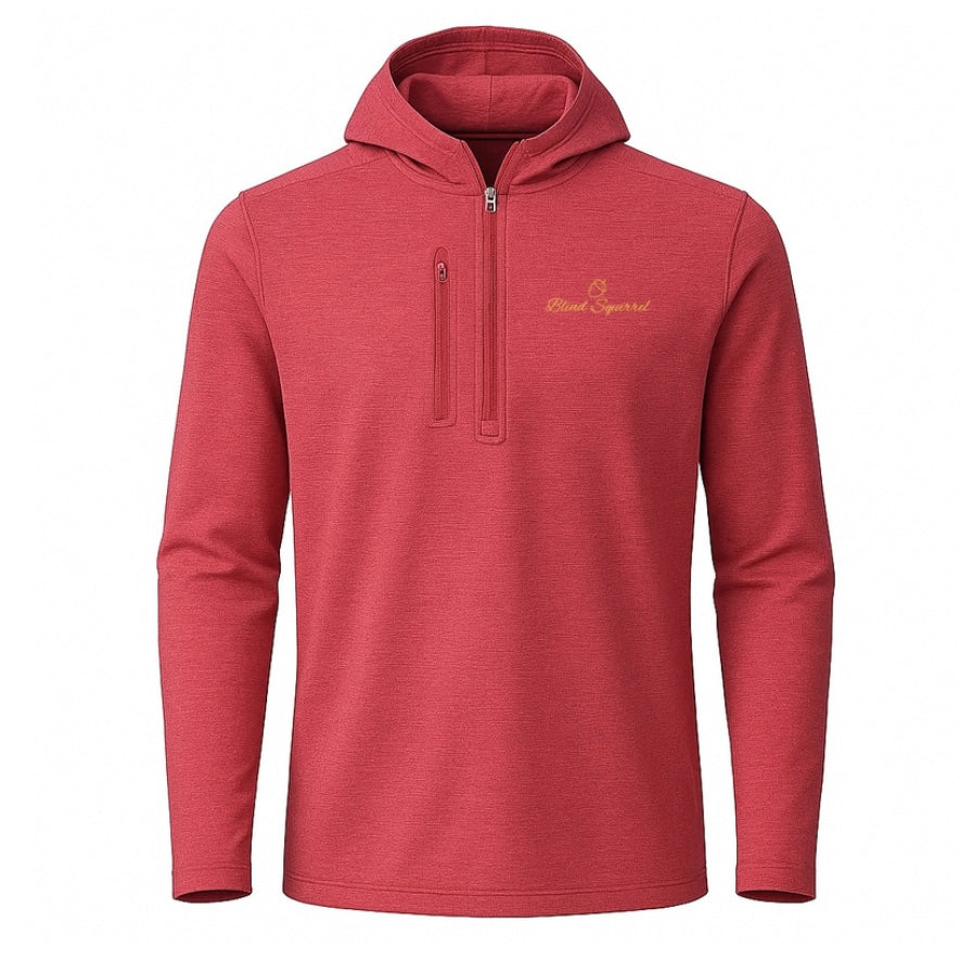 Check Out Hooded 1/4 Zip - Red