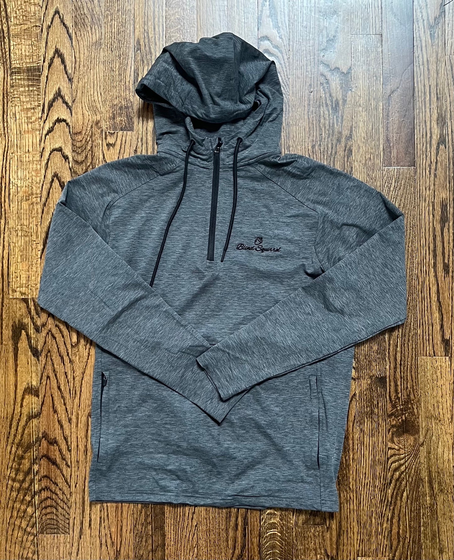 Spikes Hooded 1/4 Zip - Rock Heather