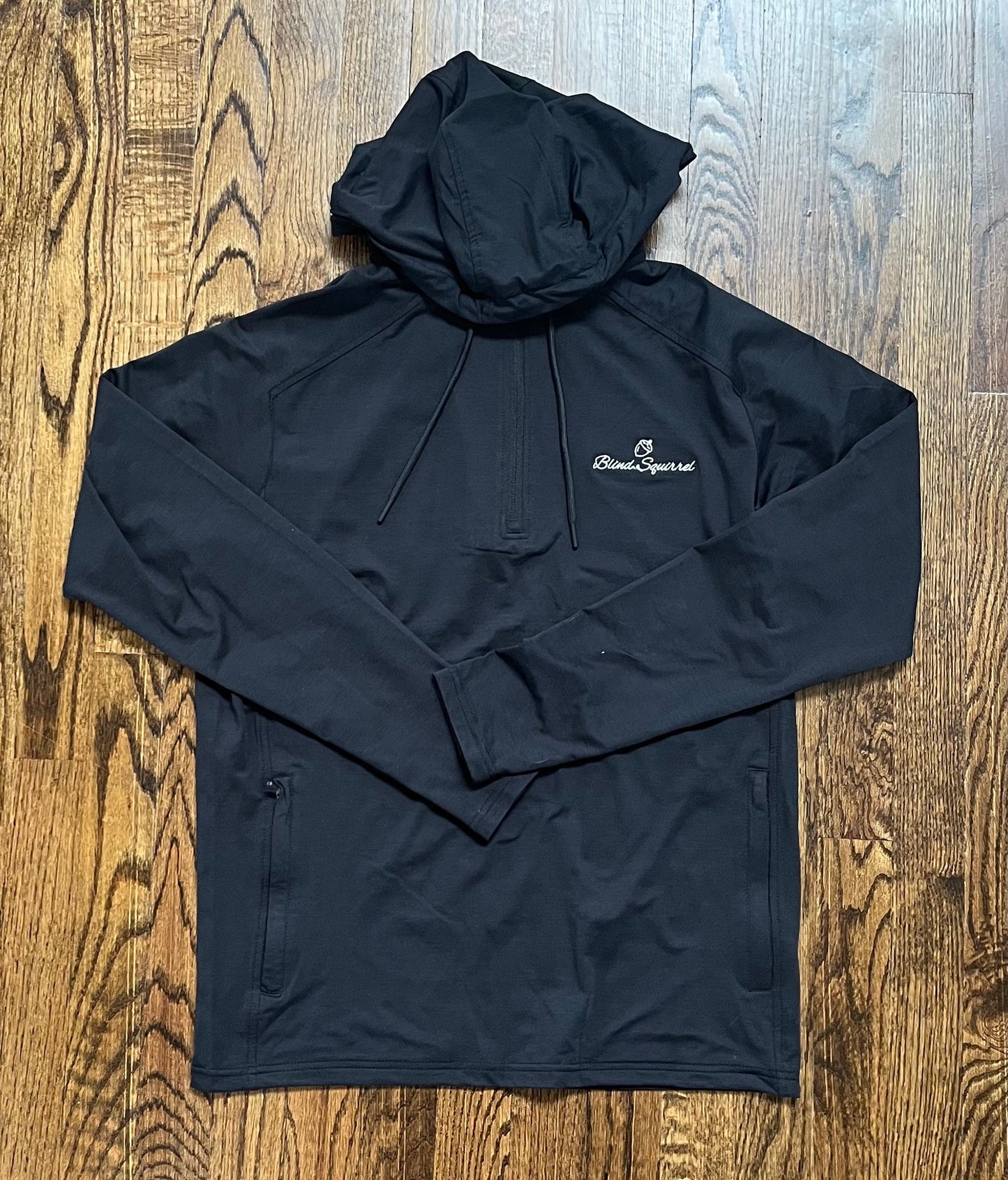 Spikes Hooded 1/4 Zip - Black