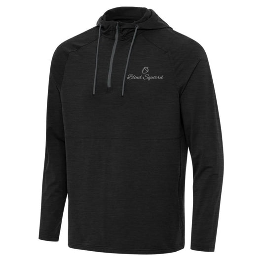 Spikes Hooded 1/4 Zip - Black